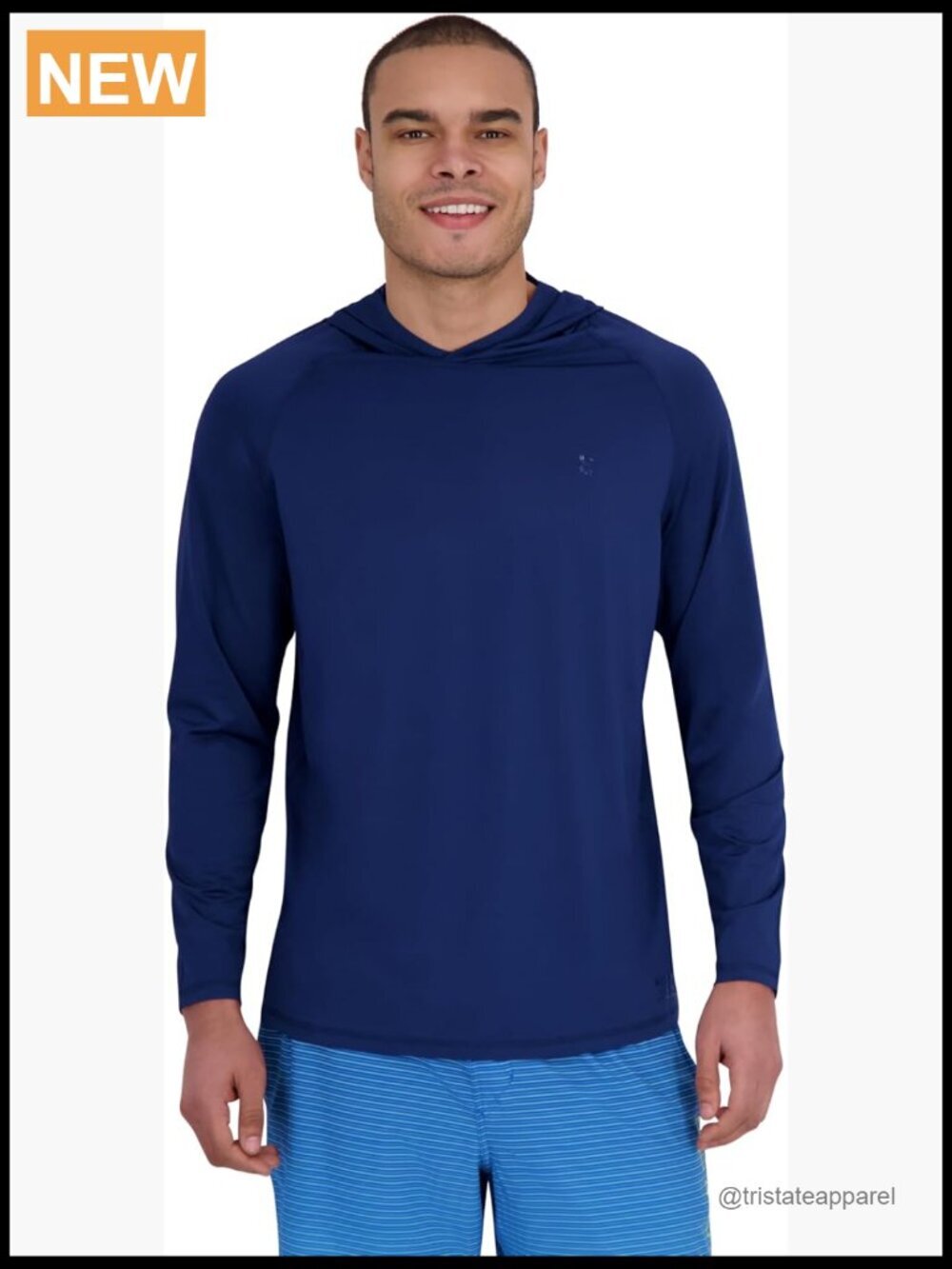 Men's Hooded Long Sleeve Rashguard - Quick-Dry Swim Shirt UPF 50+